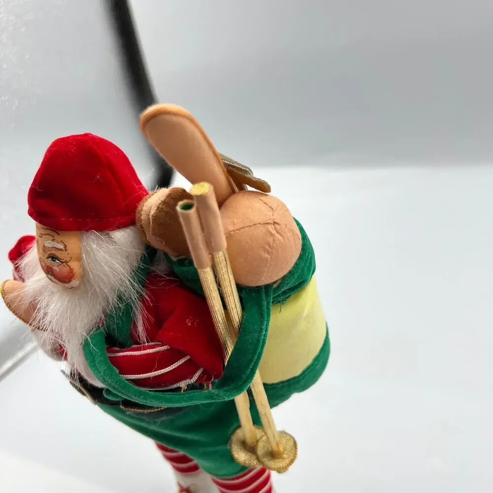 Annalee Mobilitee Sports Santa‎ Tennis Red Green Doll Figurine Christmas 12